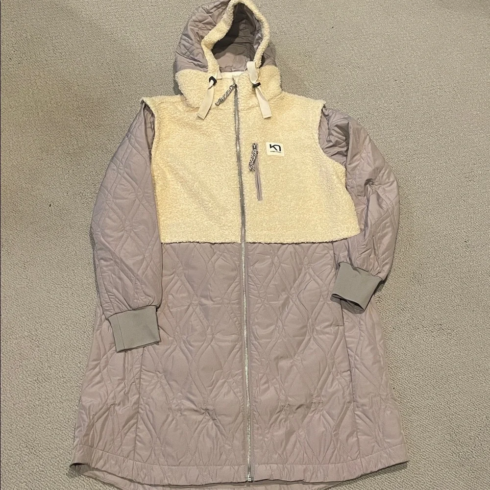 Kari Traa Beige and Gray Quilted Jacket - Picture 4 of 5